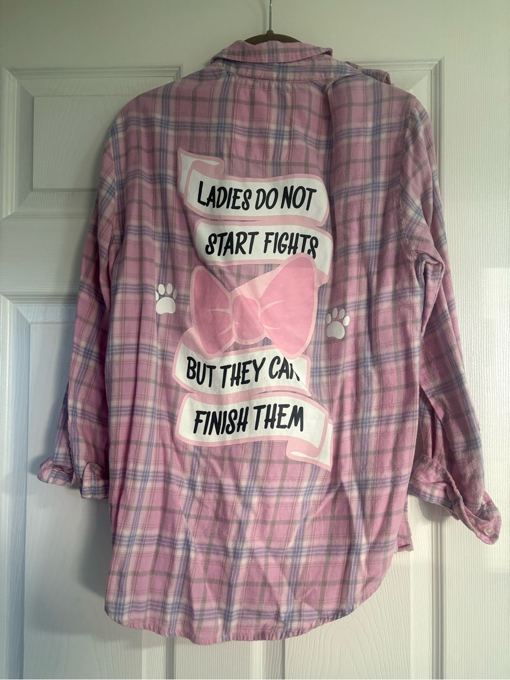 Disney Aristocats Pink Plaid Flannel Shirt